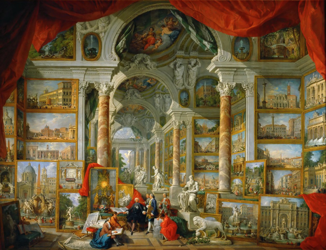 Galeria de Fotos com Vistas da Roma Moderna Roma Moderna de Giovanni Paolo Pannini
