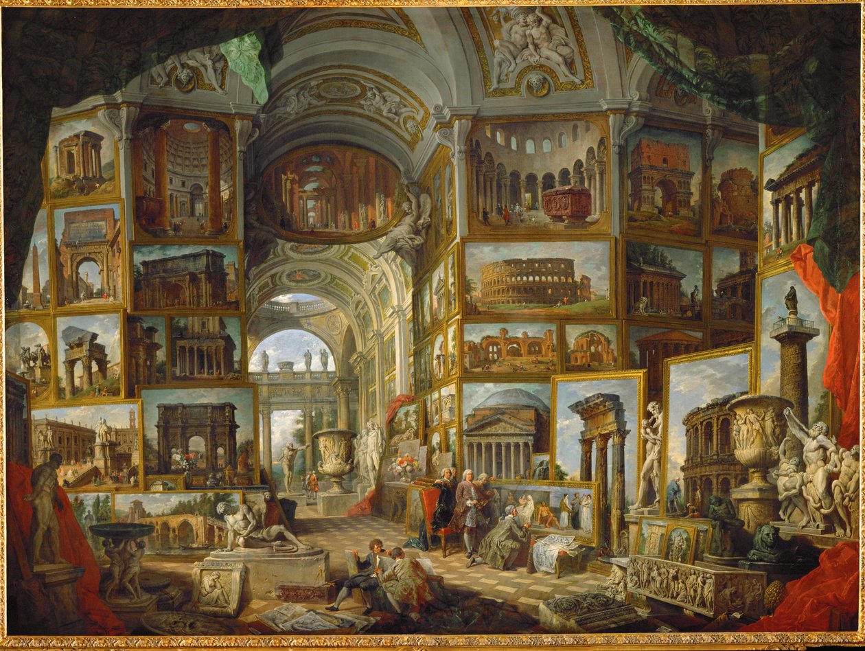 Galeria de vistas da Roma antiga, pintadas ... de Giovanni Paolo Pannini or Panini