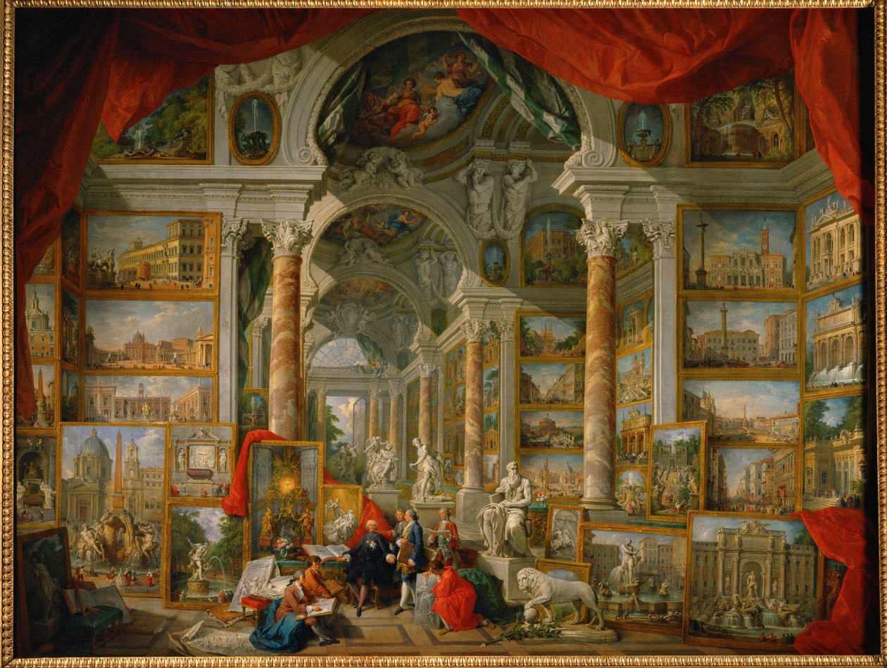 Galeria de vistas da Roma moderna ... de Giovanni Paolo Pannini or Panini