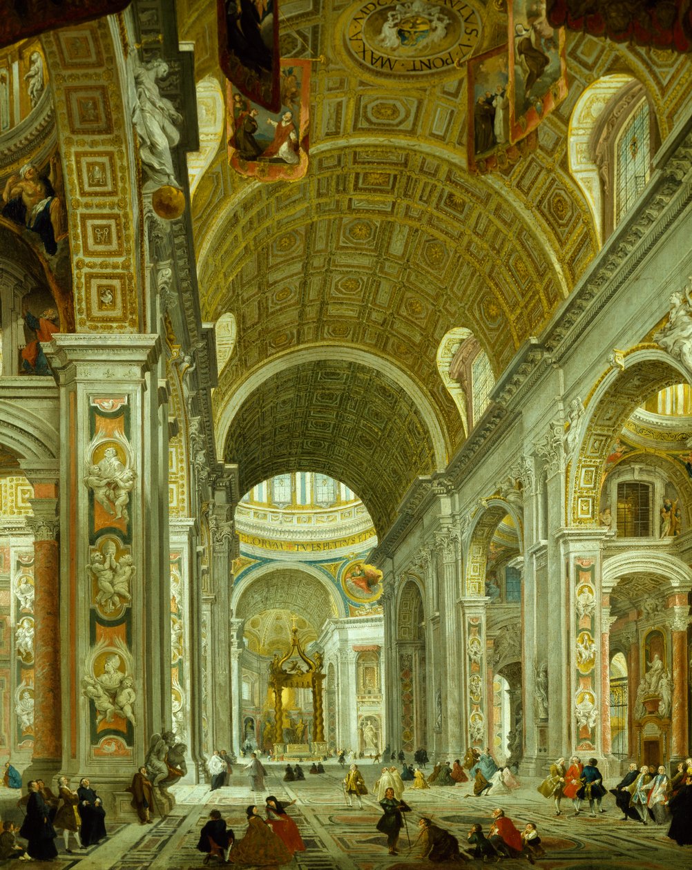 Interior da Basílica de São Pedro de Giovanni Paolo Pannini