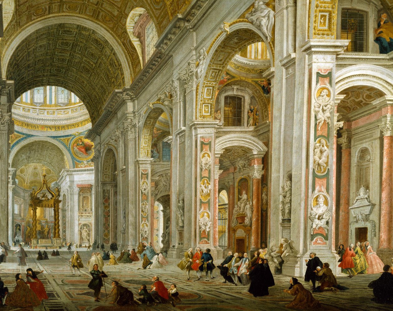 Interior da Basílica de São Pedro de Giovanni Paolo Pannini
