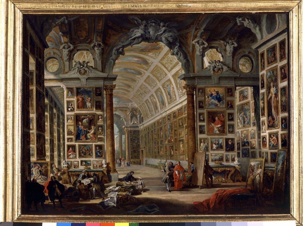A galeria do Cardeal Silvio Valenti Gonzague (Gonzaga em italiano de Giovanni Paolo Pannini