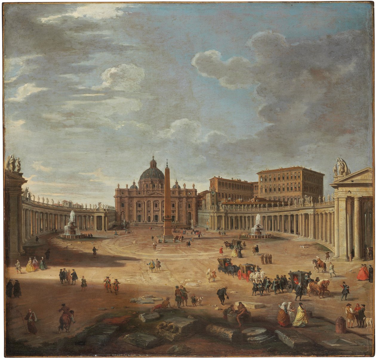 Vista da Praça de São Pedro, Roma de Giovanni Paolo Pannini