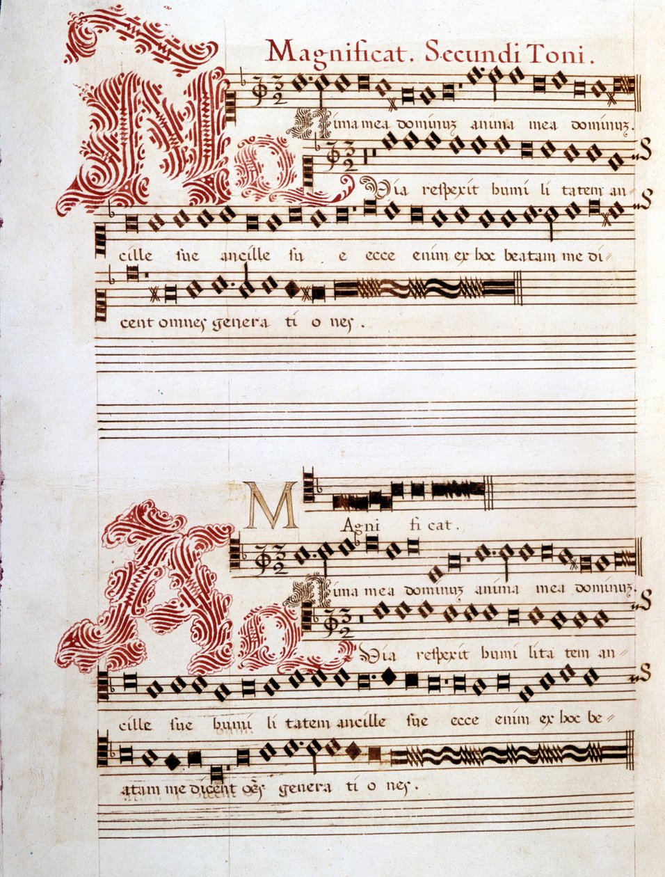 Magnificat, manuscrito das "Messes of Mantua" de Giovanni Pierluigi da Palestrina (1525 - 1594), compositor italiano. de Giovanni Pierluigi da (after) Palestrina