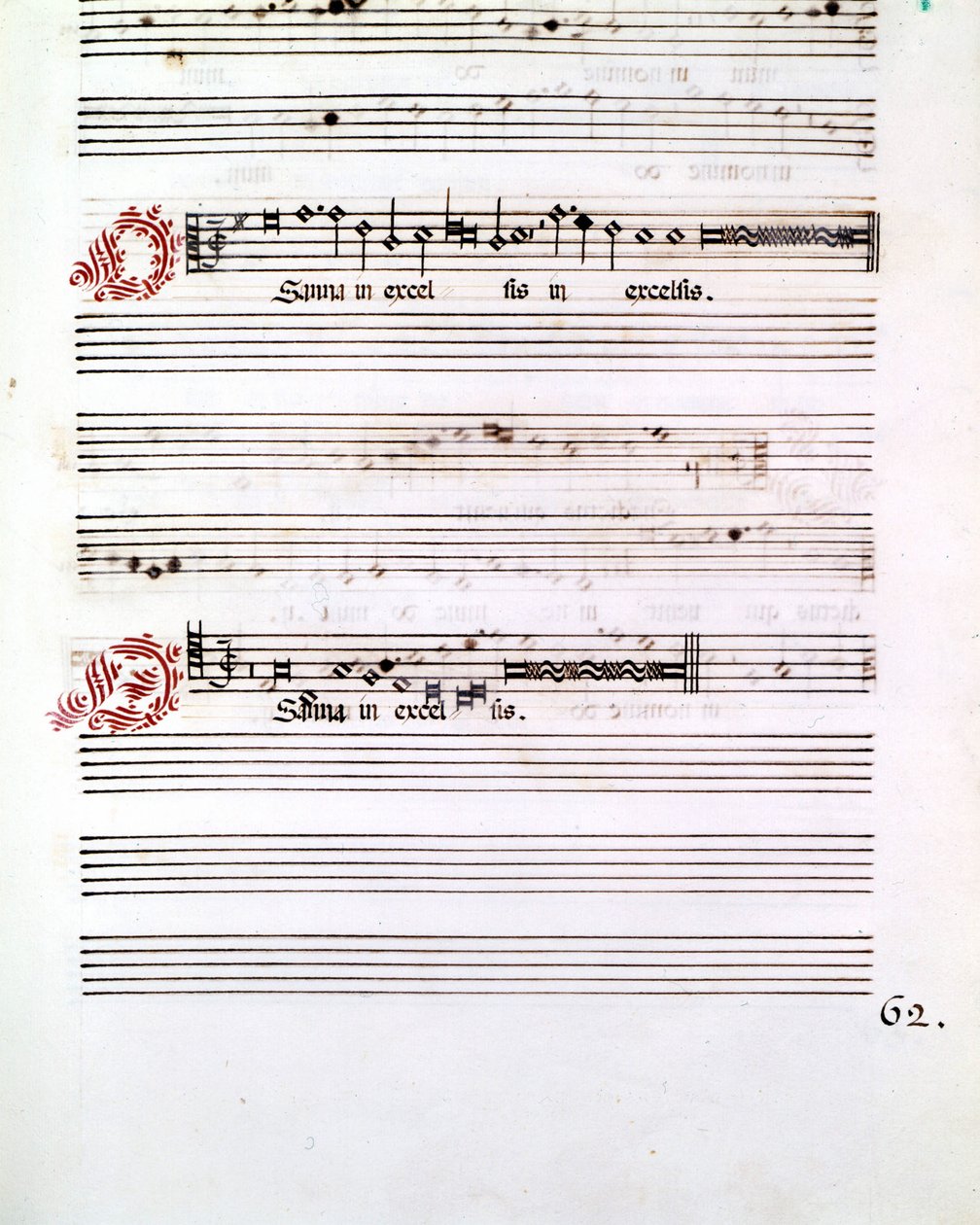Manuscrito de OSANNA das "Messes of Mantua" de Giovanni Pierluigi da Palestrina (1525 - 1594), compositor italiano. de Giovanni Pierluigi da (after) Palestrina