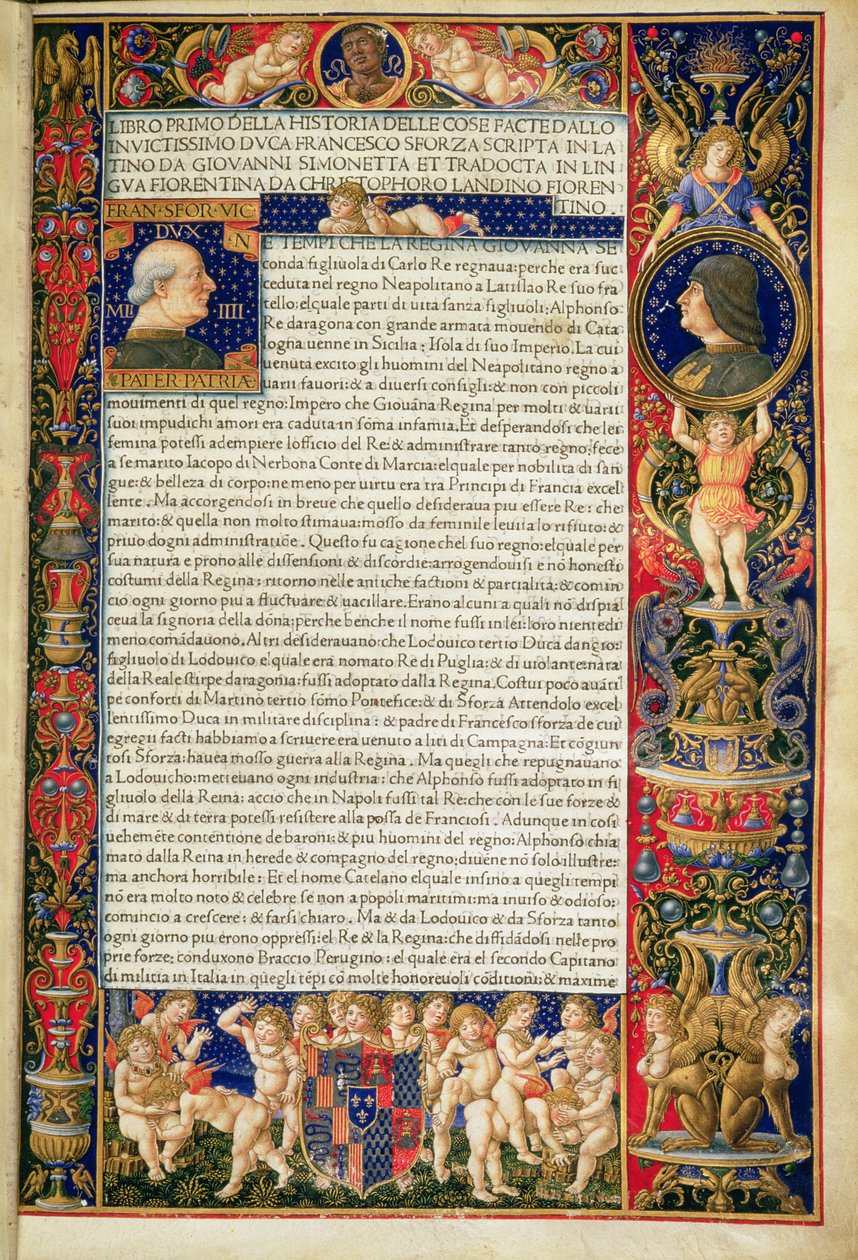 Grenville MS 7251 Frontispício da cópia de luxo de 