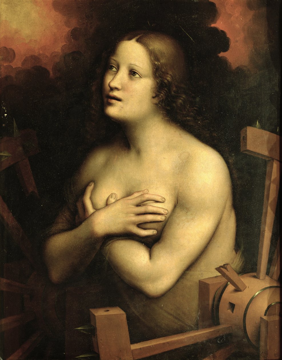 Santa Catarina de Alexandria (óleo sobre tela) de Giovanni Pietro Rizzoli (school of) Giampietrino