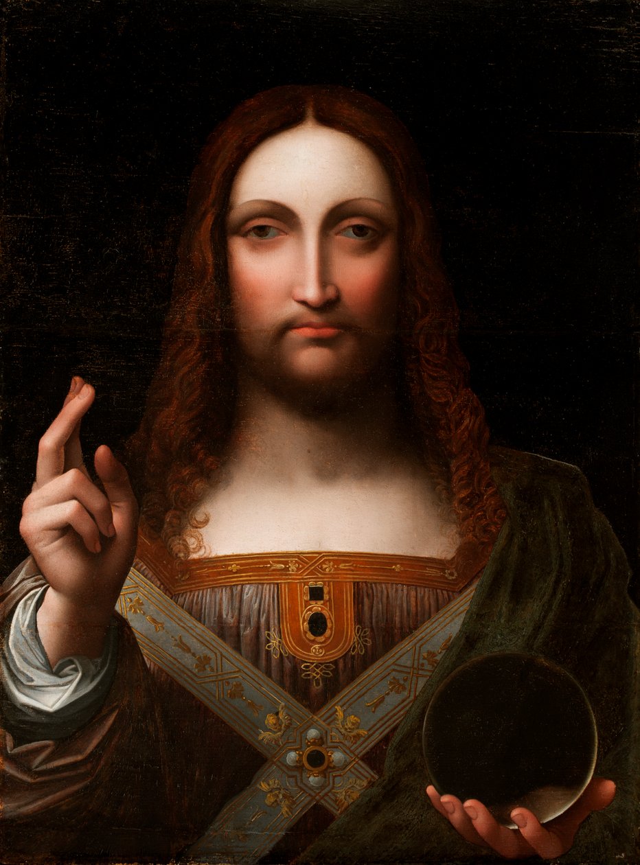 Cristo Salvator Mundi (óleo sobre painel de madeira) de Giovanni Pietro Rizzoli Giampietrino