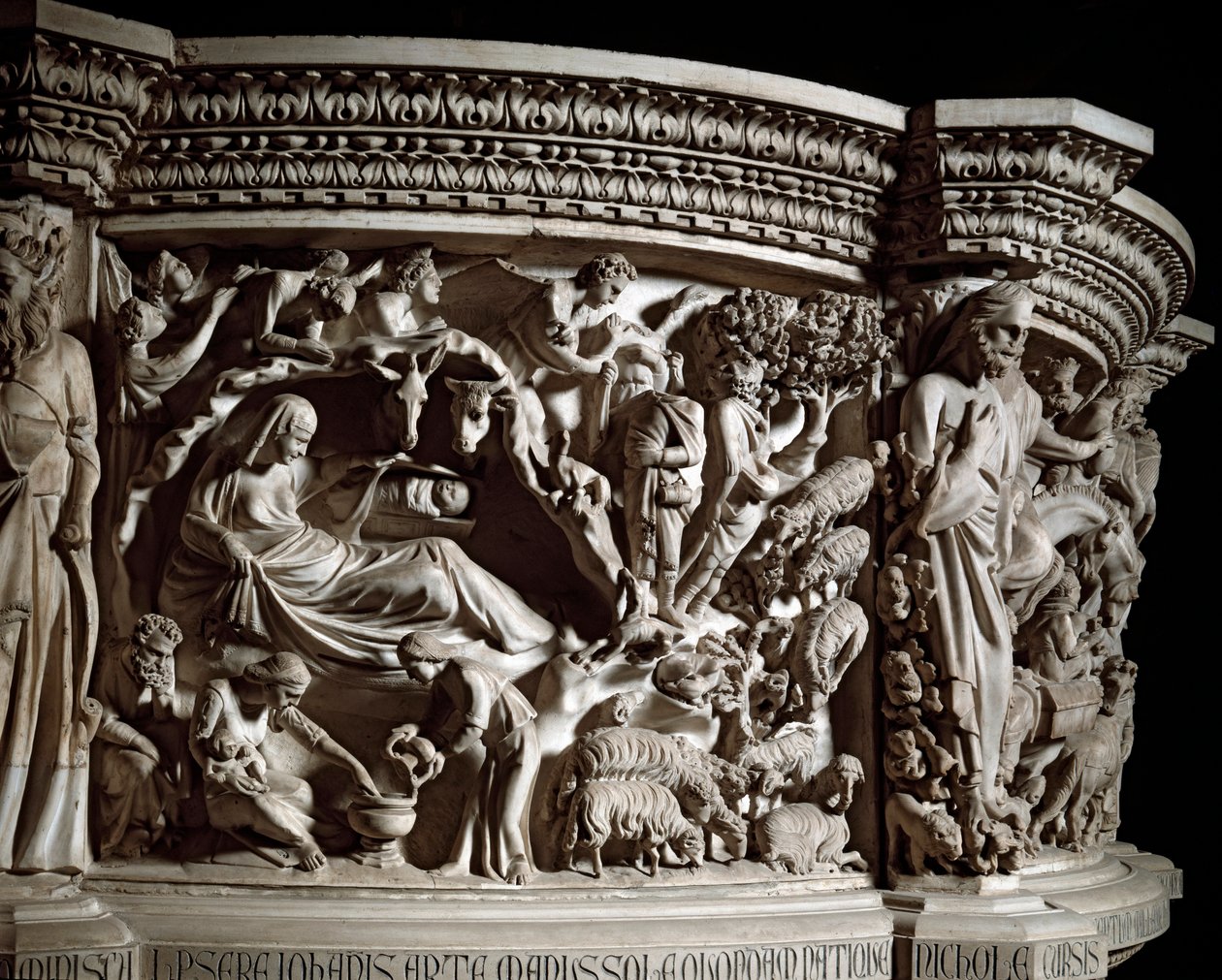 Natividade, detalhe de Giovanni Pisano