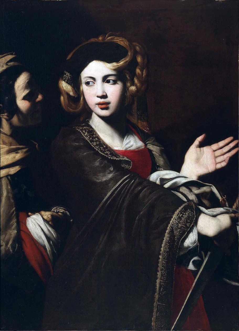 Judith com o Chefe de Holofernes par Ricca, Giovanni (1603-c. 1656). Óleo sobre tela, tamanho : 103x76, ca 1637-1640, Museo Diocesano, Salerno de Giovanni Ricca