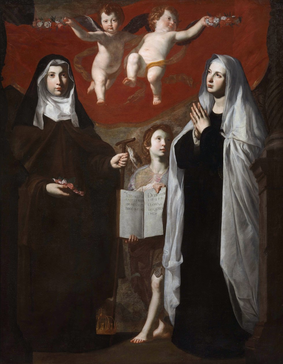 Santa Isabel da Hungria e Santa Francisca de Roma, 1634 de Giovanni Ricca