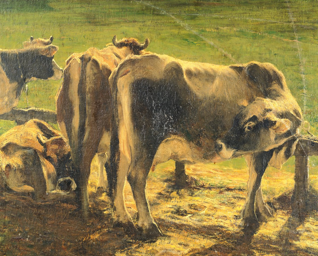 No poste, de Giovanni Segantini (1858-1899), óleo sobre tela de Giovanni Segantini