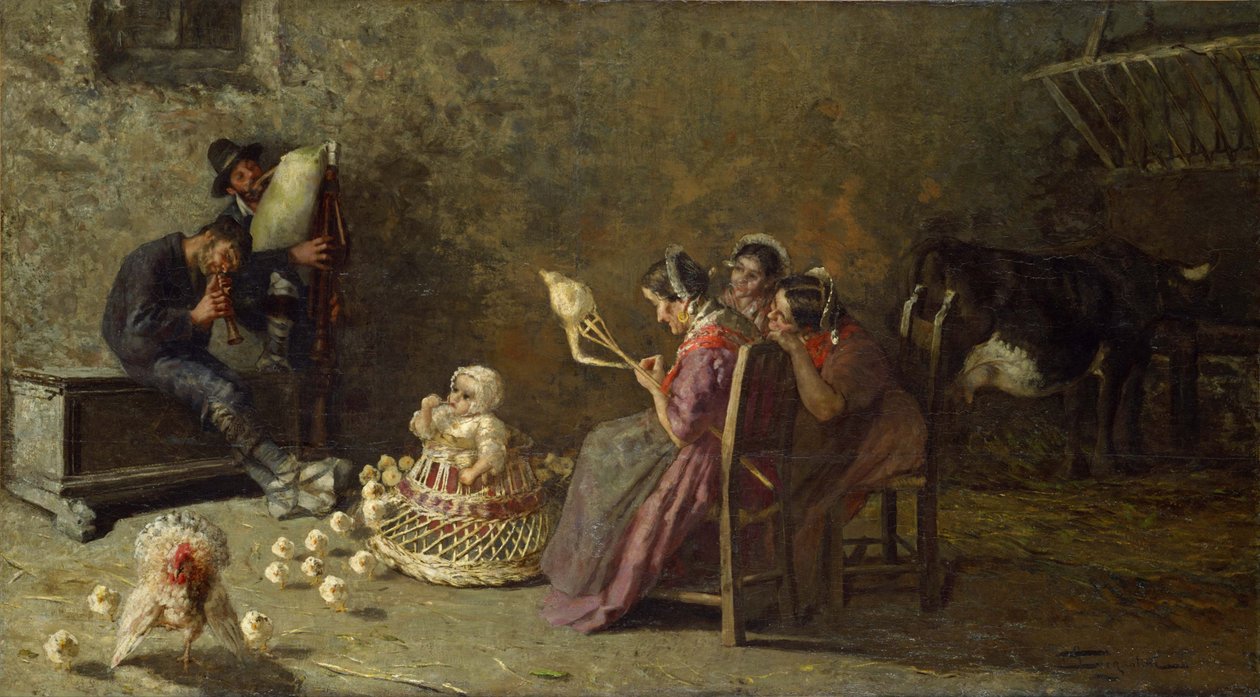 Gaiteiros de Brianza, c. 1883-1885 de Giovanni Segantini