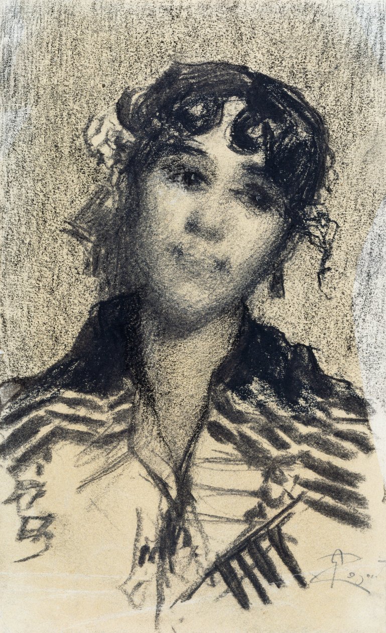 Cabeça de mulher de Giovanni Segantini