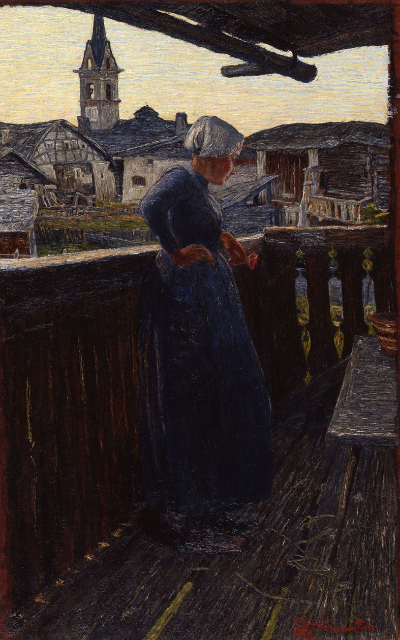 Na varanda, 1892. de Giovanni Segantini