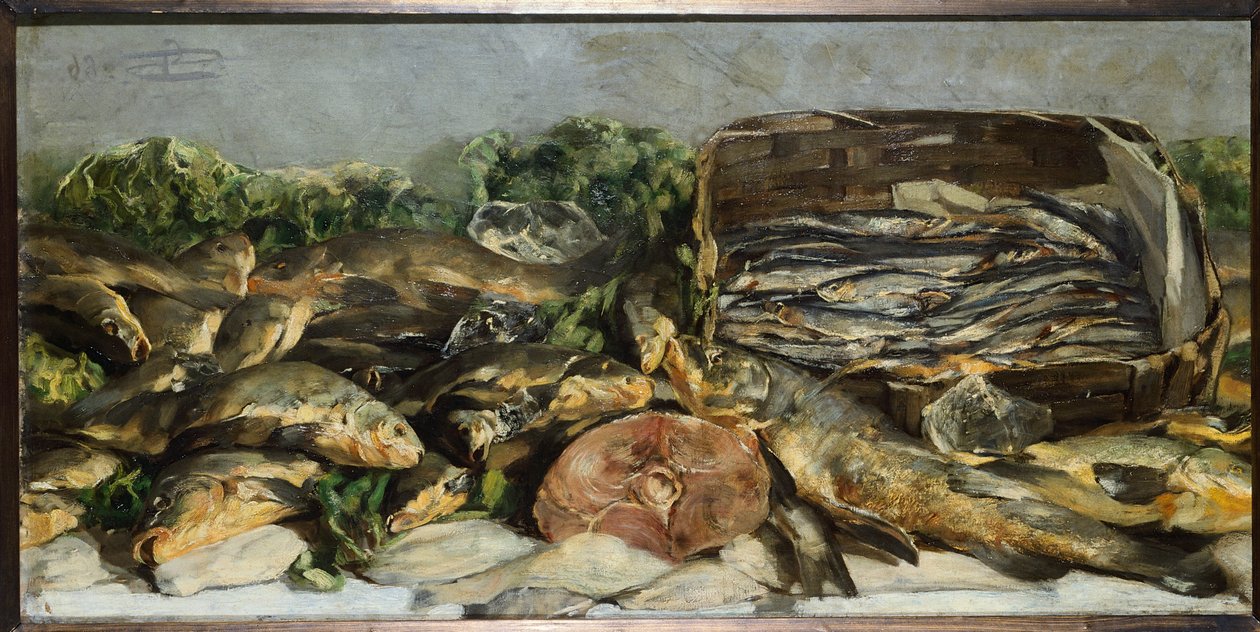 Natureza morta com peixes de Giovanni Segantini