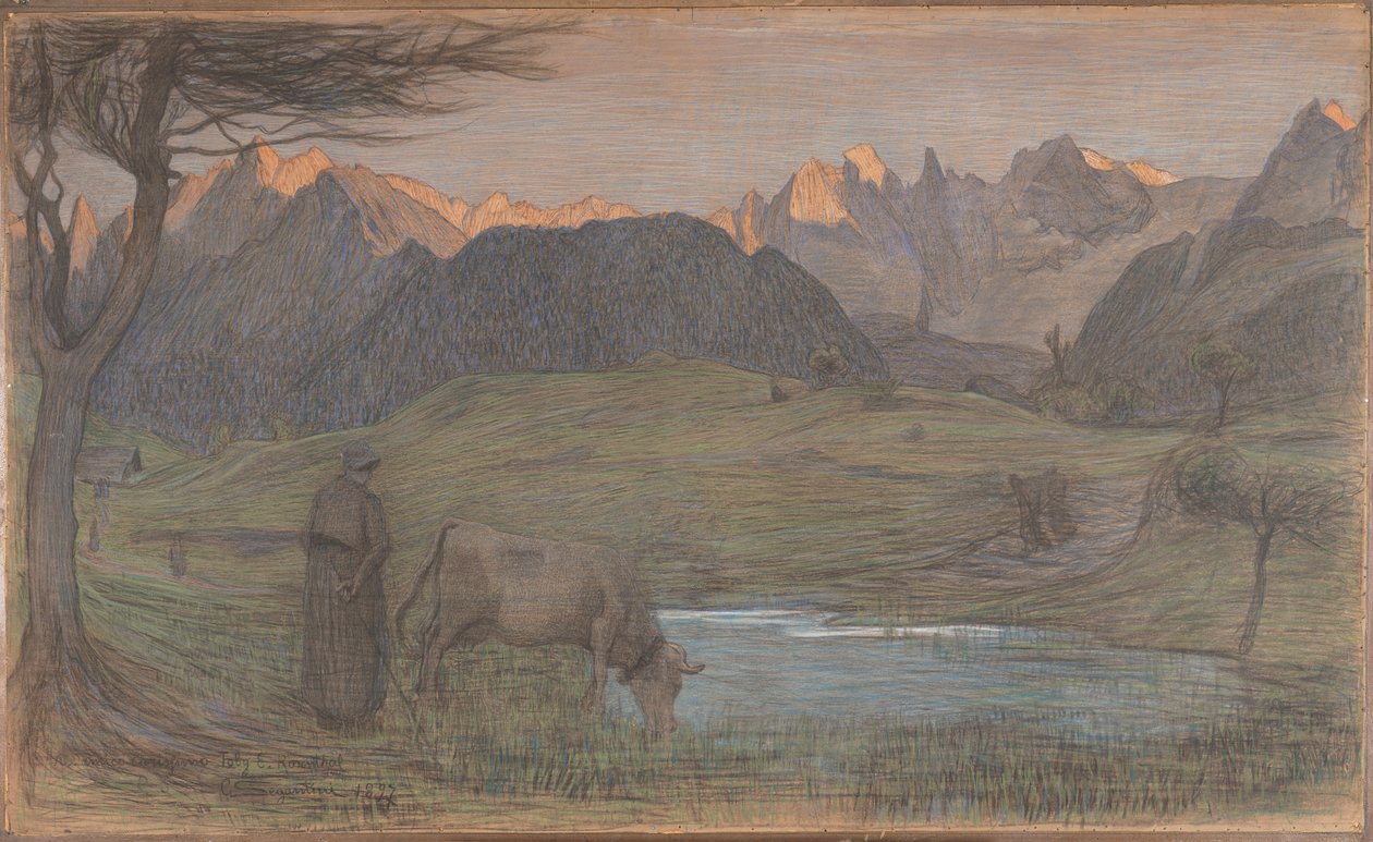 Estudo para "La Vita" de Giovanni Segantini