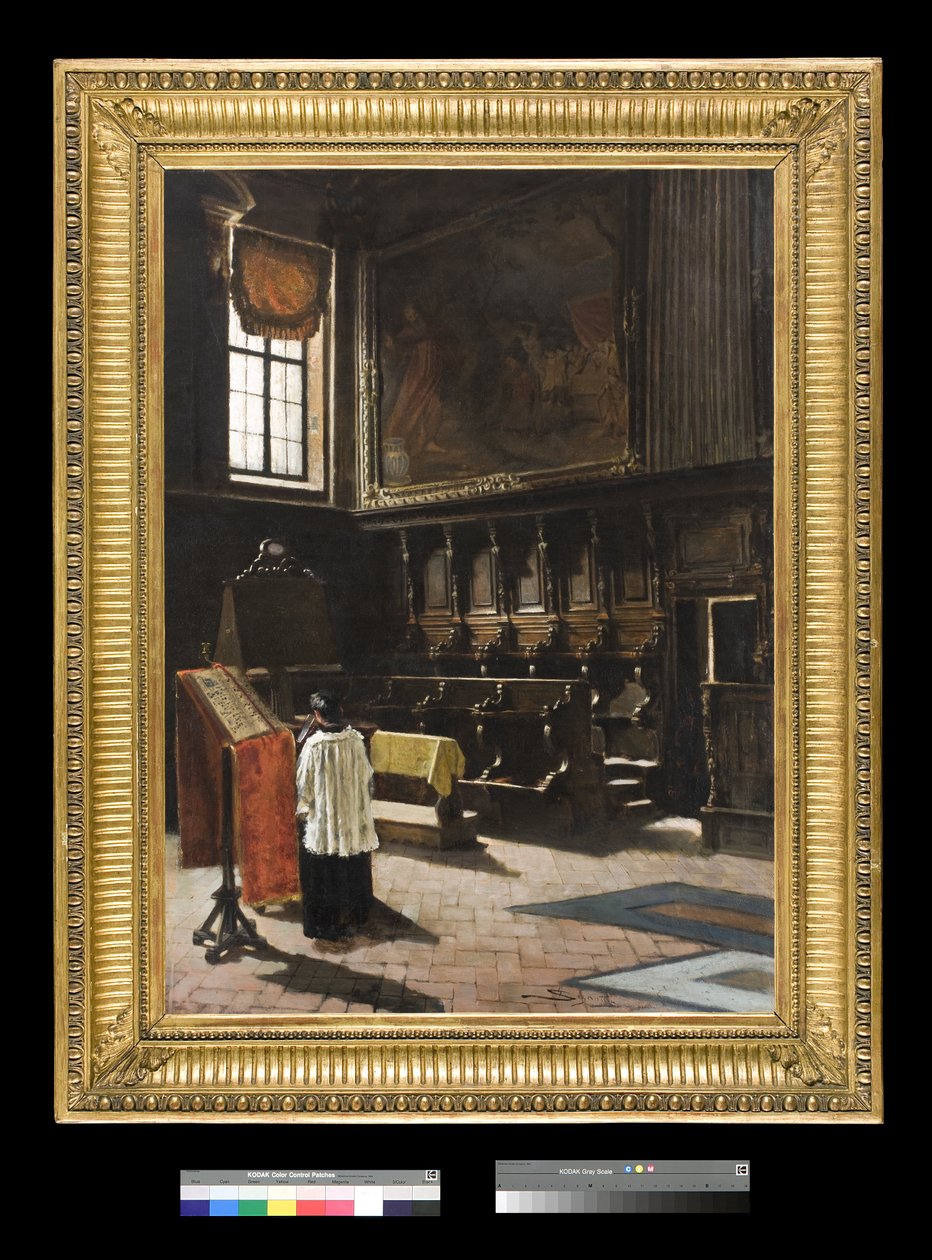 O Coro da Igreja de Sant&39;Antonio em Milão, 1879 de Giovanni Segantini