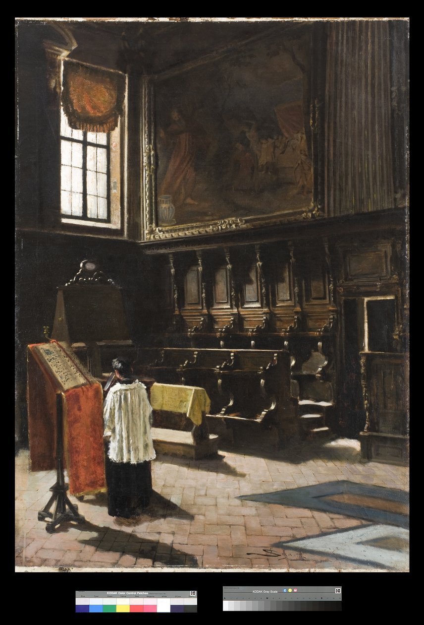 O Coro da Igreja de Sant&39;Antonio em Milão, 1879 de Giovanni Segantini