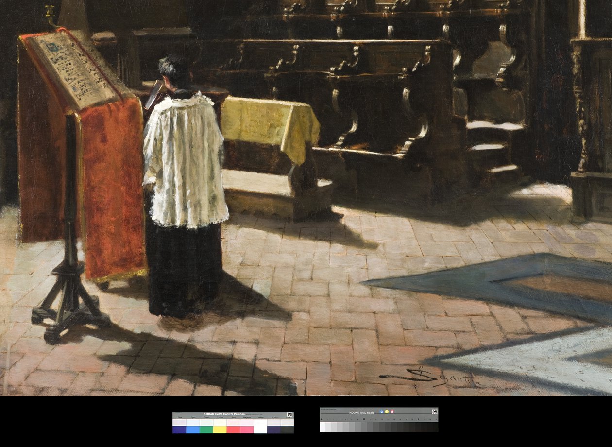 O Coro da Igreja de Sant&39;Antonio em Milão, 1879 de Giovanni Segantini