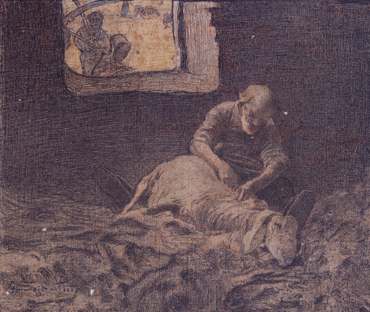 O tosquiador de ovelhas de Giovanni Segantini