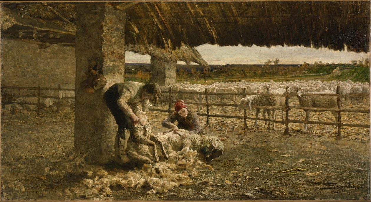 A ovelha, 1883-1884 de Giovanni Segantini