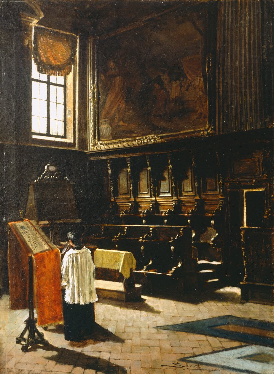 O coro da igreja de Santo Antônio em Milão de Giovanni Segantini