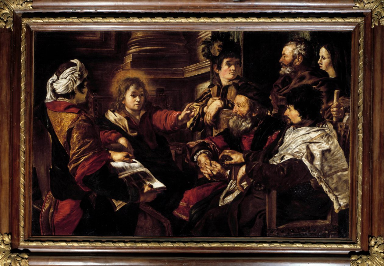 Cristo e os Médicos Pintura de Giovanni Serodine (1600-1630) Sol do século XVII. 1,45x2,24 m Paris, Musee du Louvre de Giovanni Serodine