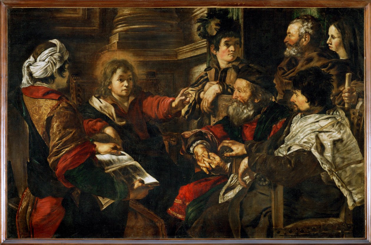 Jesus parmi les docteurs - Jesus entre os médicos ... de Giovanni Serodine