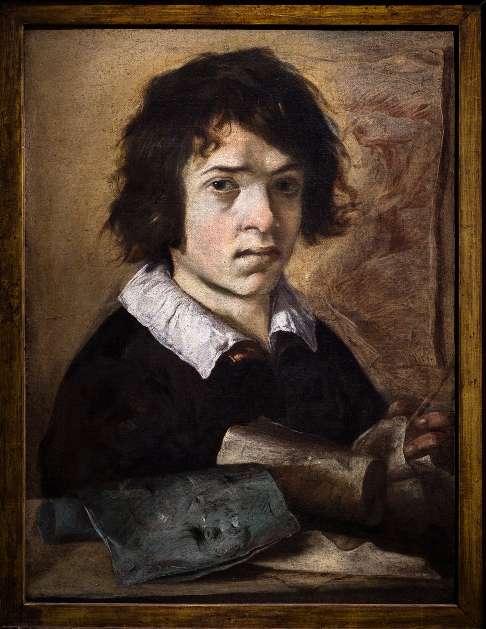 Retrato de um jovem desenhador de Giovanni Serodine