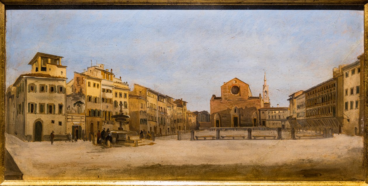 Praça de St. Croce em Florença de Giovanni Signorini