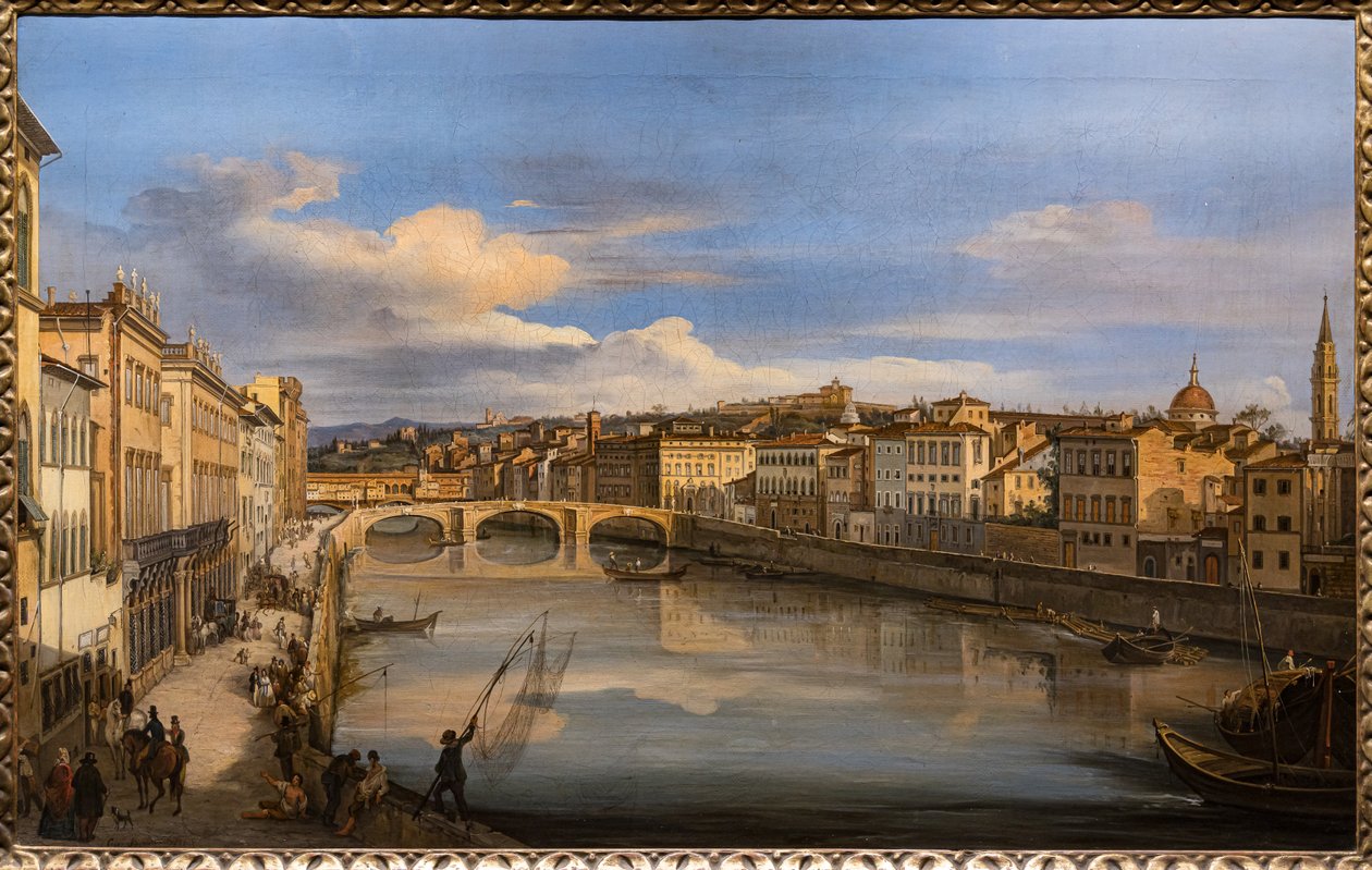 Vista do Arno da Ponte Alla Carraia de Giovanni Signorini