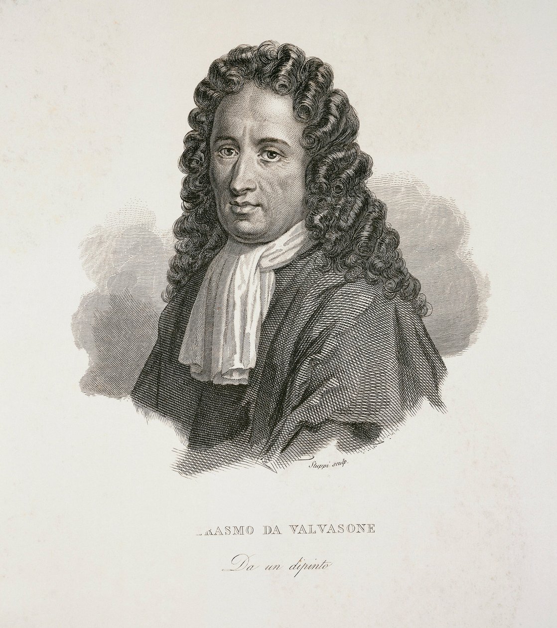 Escritor e poeta italiano Erasmo di Valvasone de G. Stuppi, gravura de Giovanni Stuppi
