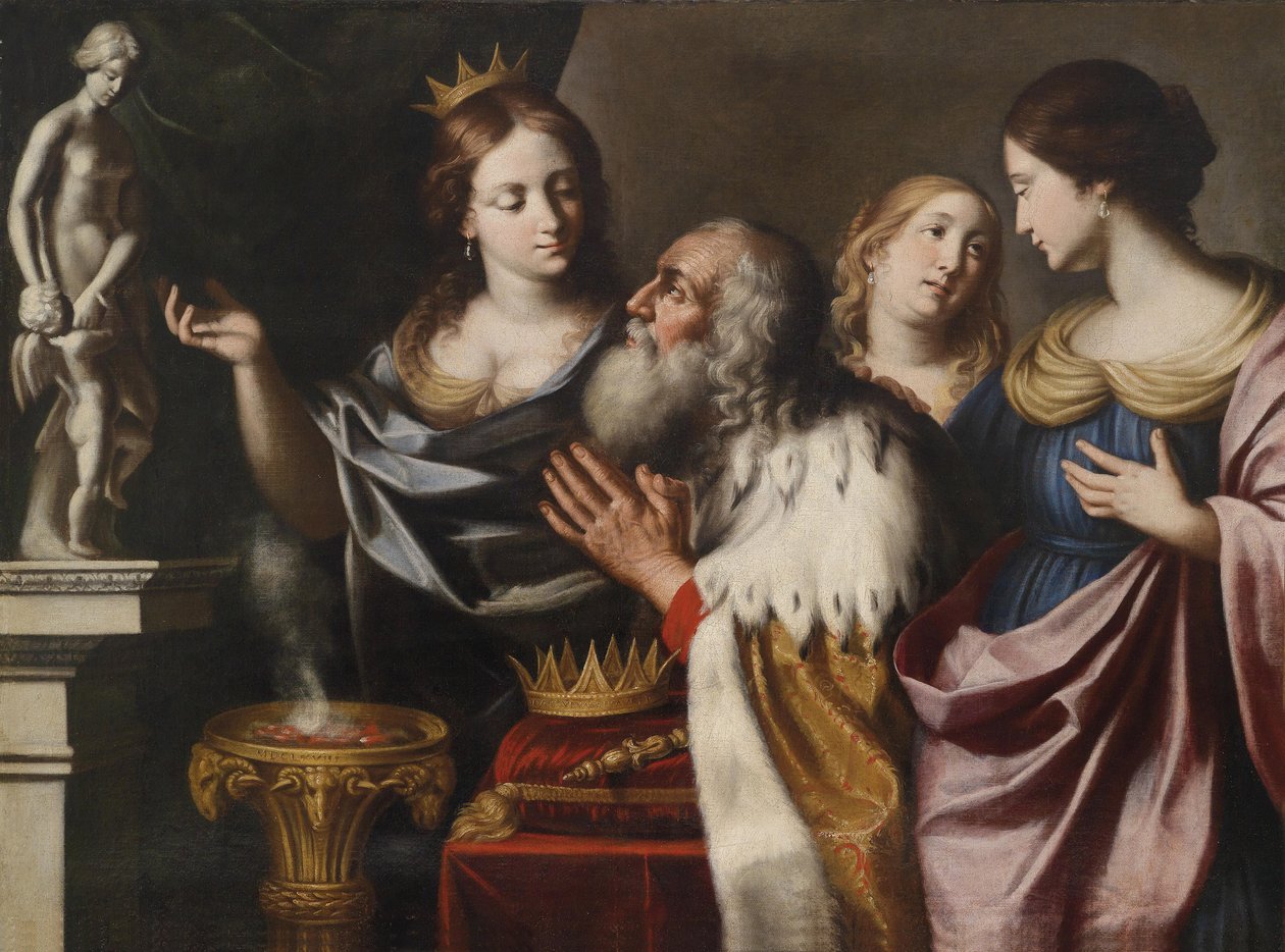 As esposas do rei Salomão o levam à idolatria de Giovanni Venanzi di Pesaro