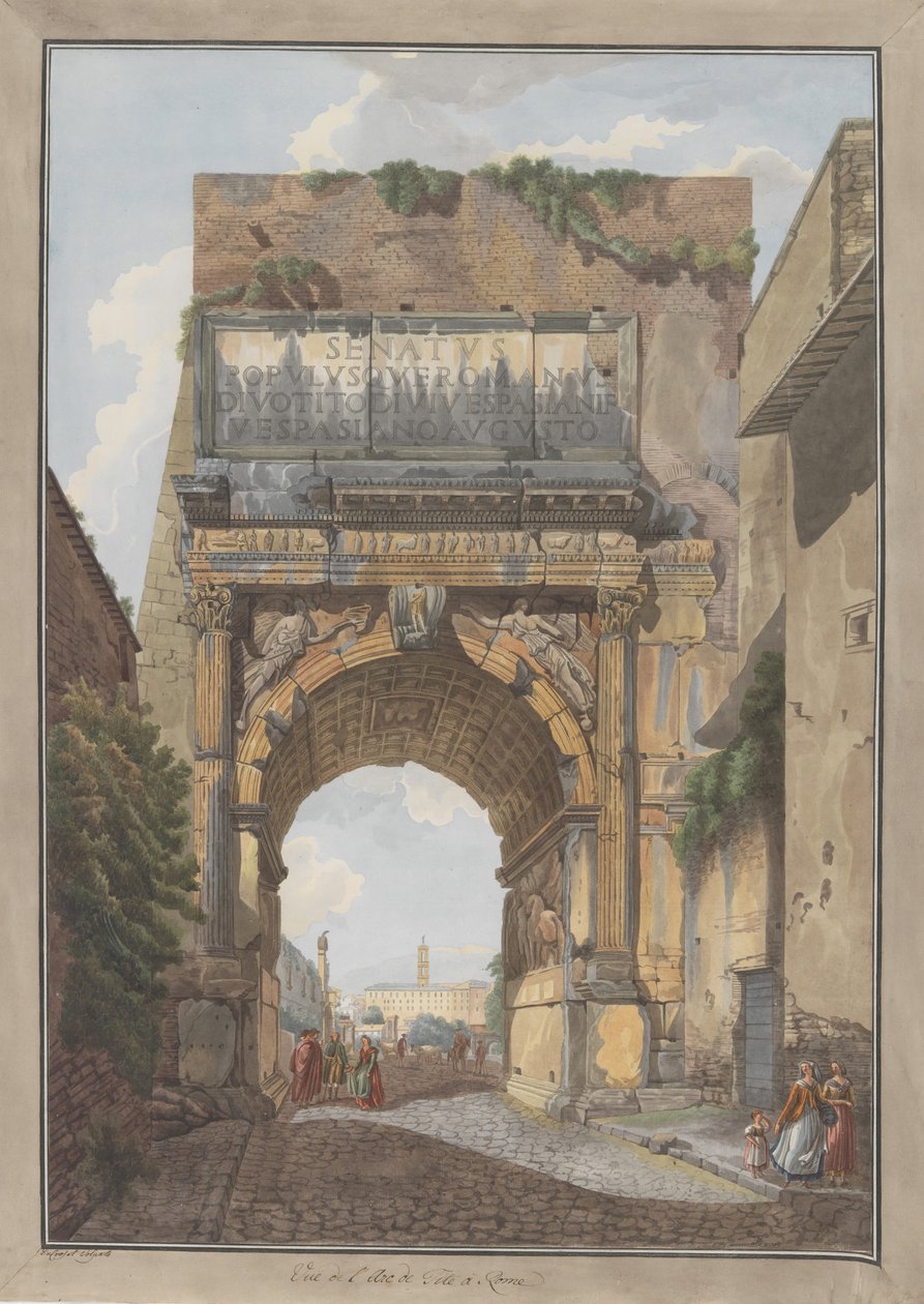 Arco de Tito, c. Criadores: Giovanni Volpato, Louis Ducros. de Giovanni Volpato, Louis Ducros