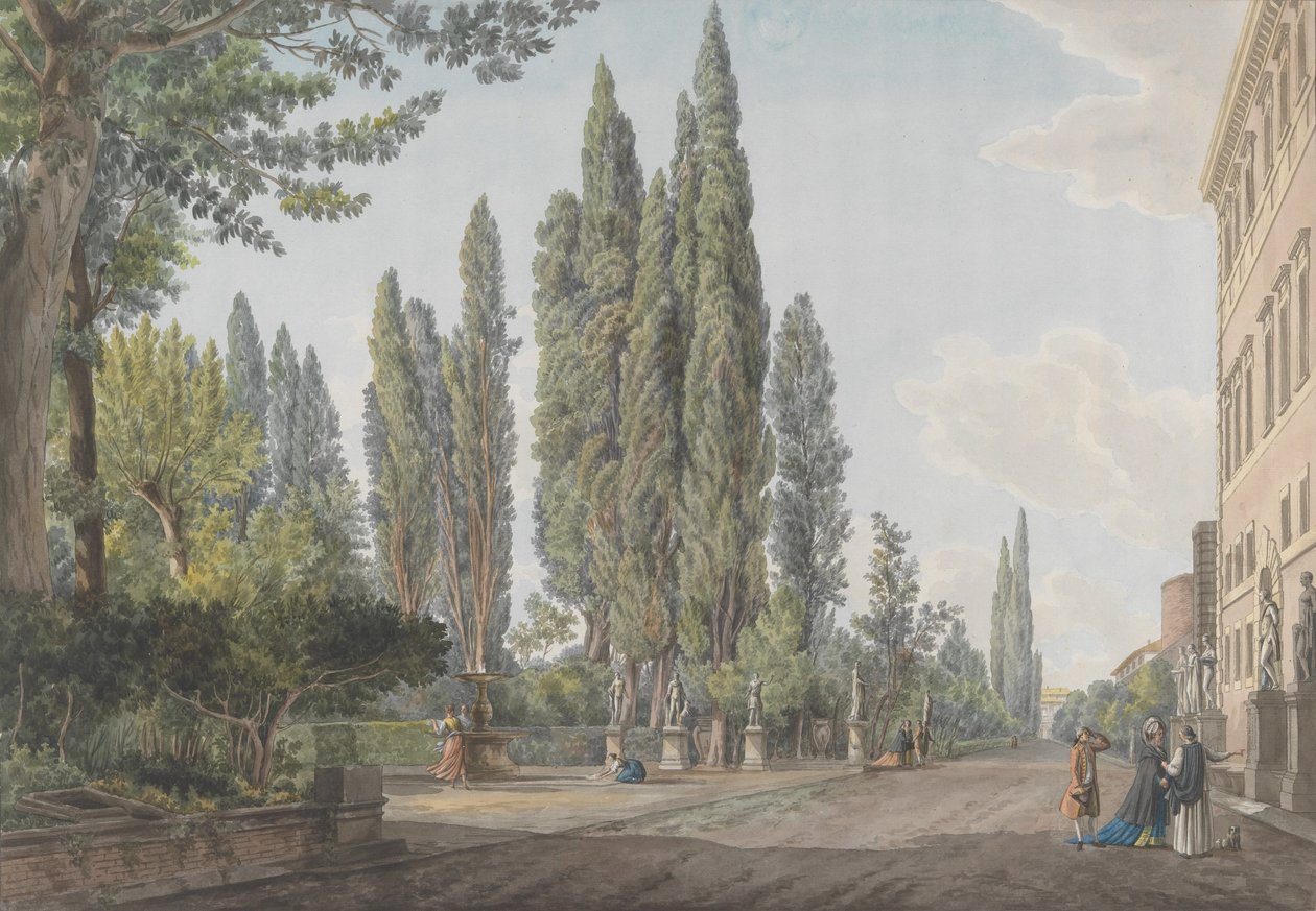 Villa Montalto Negroni, c. 1780. Criadores: Giovanni Volpato, Louis Ducros. de Giovanni Volpato, Louis Ducros