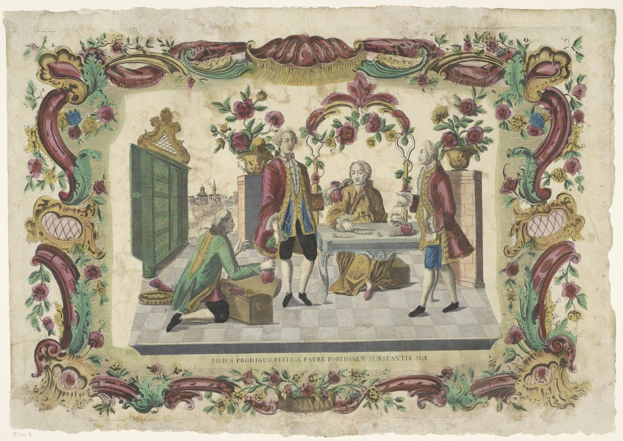 O Filho Pródigo pede ao seu pai a sua herança
Filius prodigus petit a patre portionem substantiae suae (título sobre o objecto) de Giovanni Volpato (possibly)