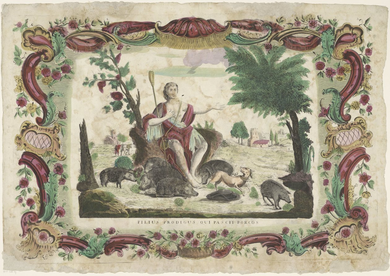 O filho pródigo como pastor de porcos
Filius prodigus qui pascit porcos (título sobre o objecto) de Giovanni Volpato (possibly)