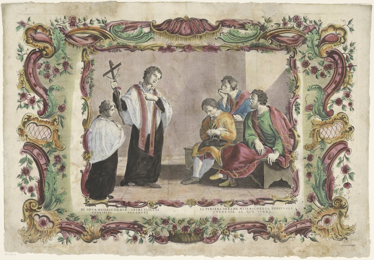 Visitando os prisioneiros III. Opus misericordiae spiritualis / La tercera obra de misericordia spiritual (...) (título no objeto) As Obras de Misericórdia Espirituais (título da série) de Giovanni Volpato