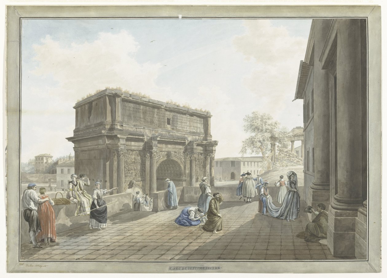 Vista do Arco de Septímio Severo em Roma L
