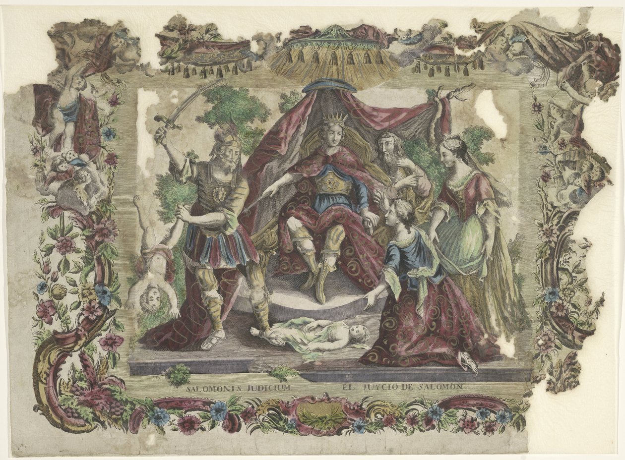 Het orde van Solomon O julgamento de Salomon / El juycio de Salomon (título no objeto) de Giovanni Volpato