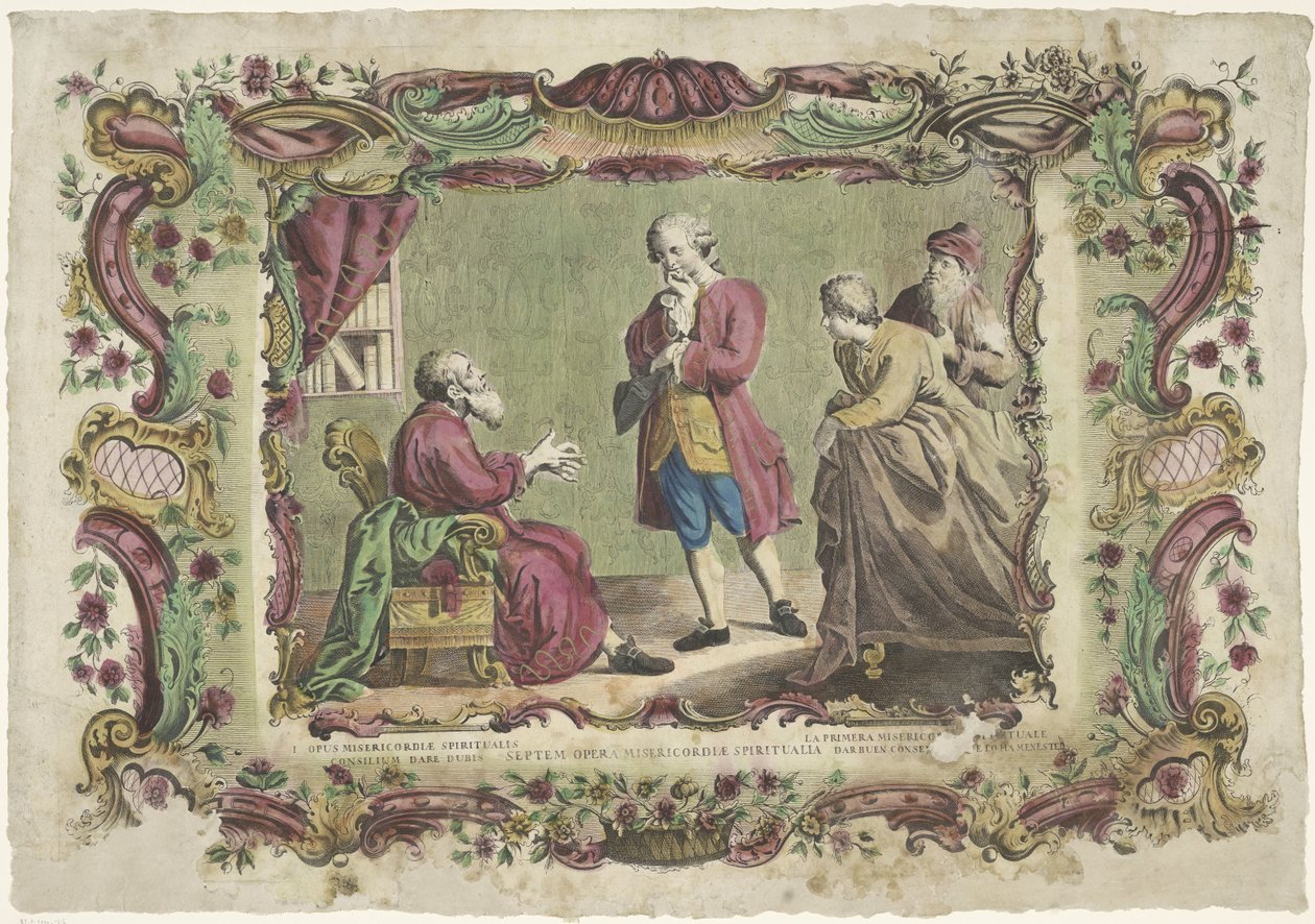 Aviso aos pecadores I. Opus misericordia spiritualis / La primera misericordia spiritual (...). (título no objeto) As Obras de Misericórdia Espirituais (título da série) de Giovanni Volpato