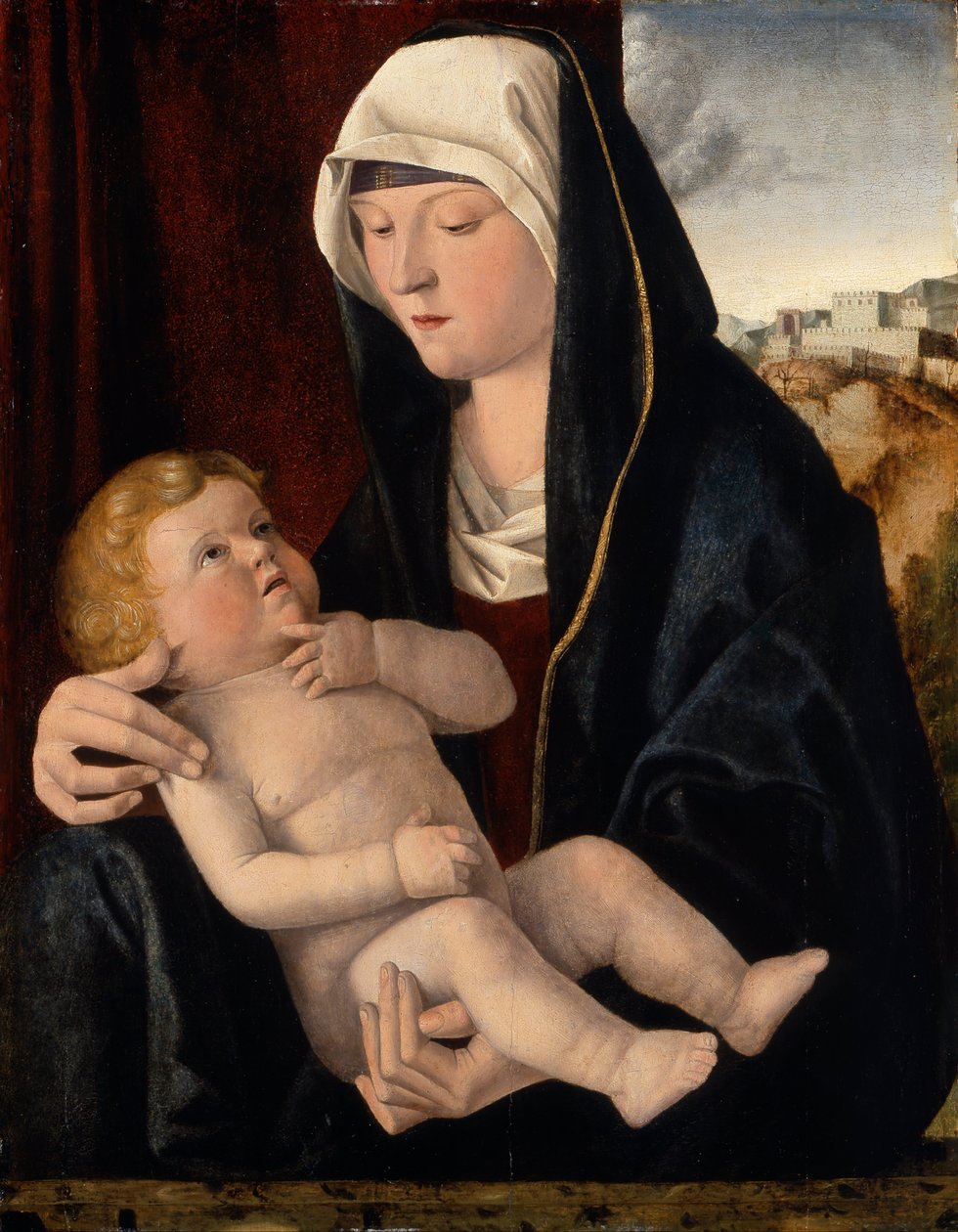 Madonna e criança de Giovanni Workshop of Bellini