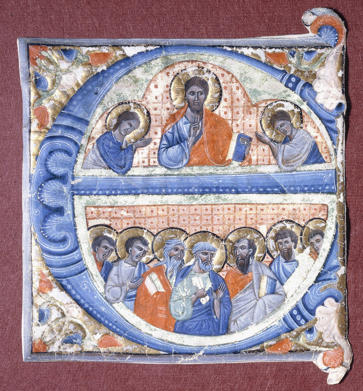 Cristo abençoando os apóstolos, c.1260-1270 de Giovanni da Gaibana