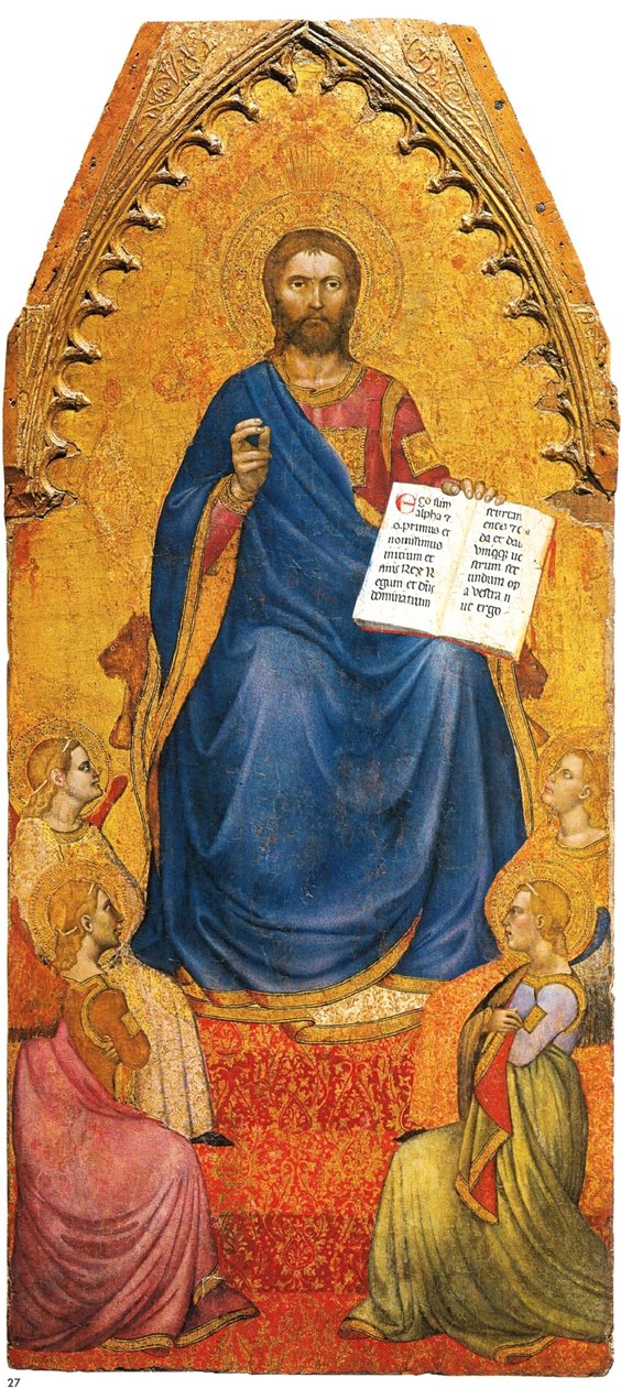 Cristo entronizado e adorado pelos anjos de Giovanni da Milano