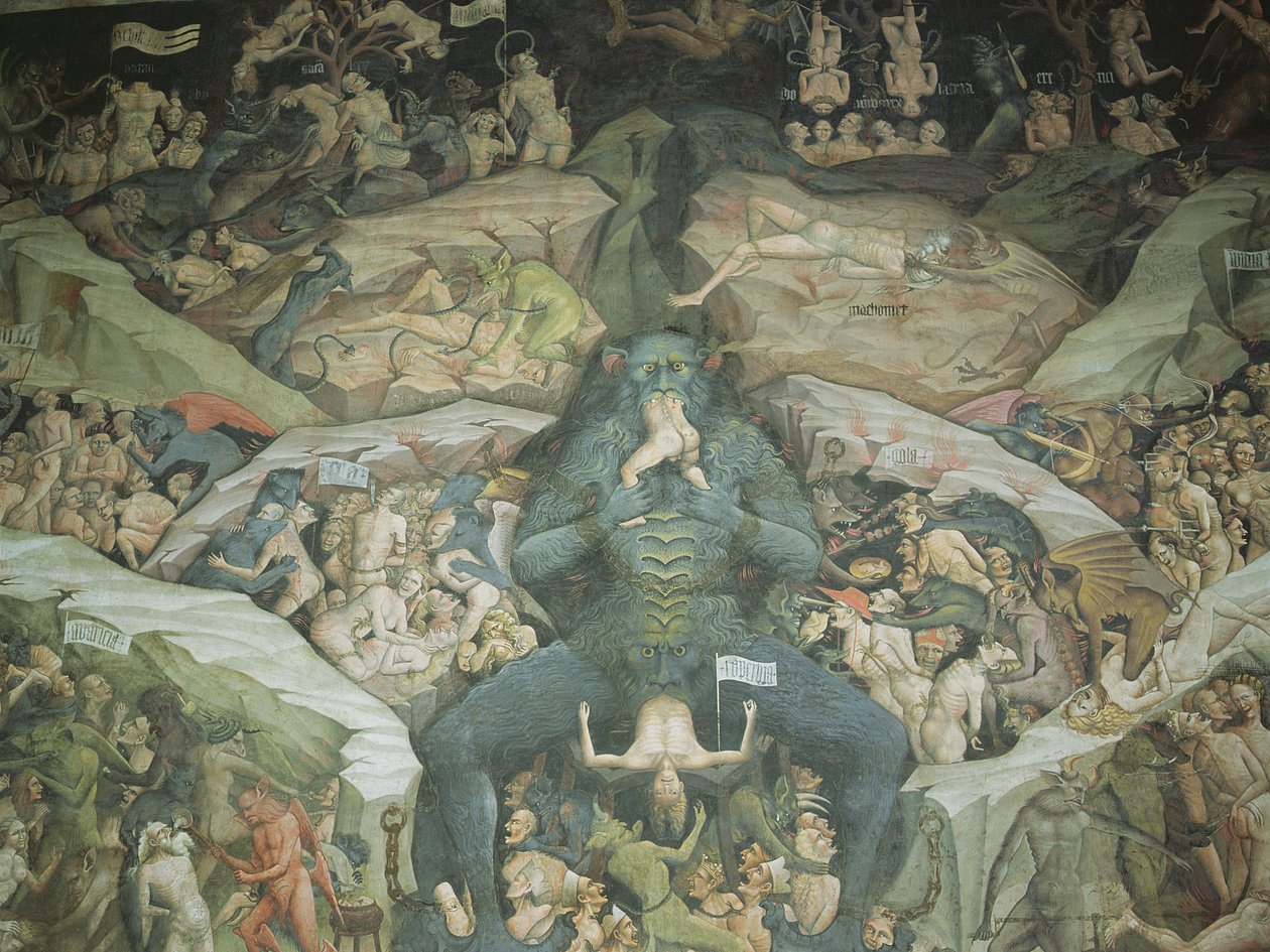 Cenas do &39;Inferno&39; de Giovanni da Modena