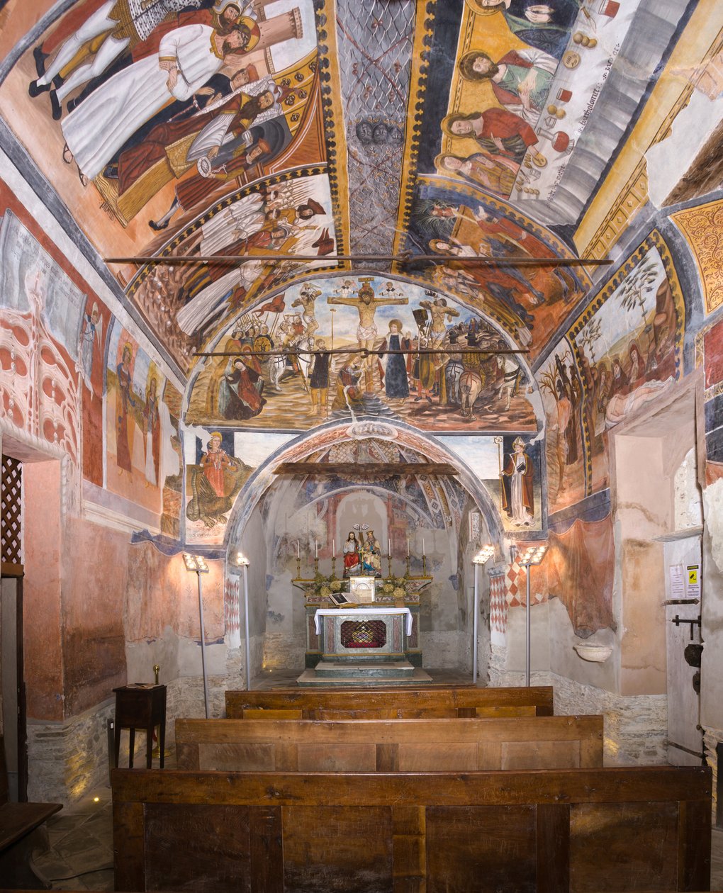 A abside da capela original de Alamandi ou Allemandi de Giovanni di Cherasco Botoneri