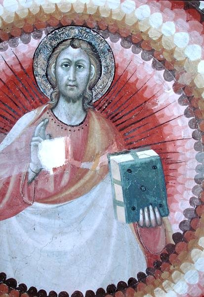 Bênção de Cristo (fresco) de Giovanni di Corraduccio