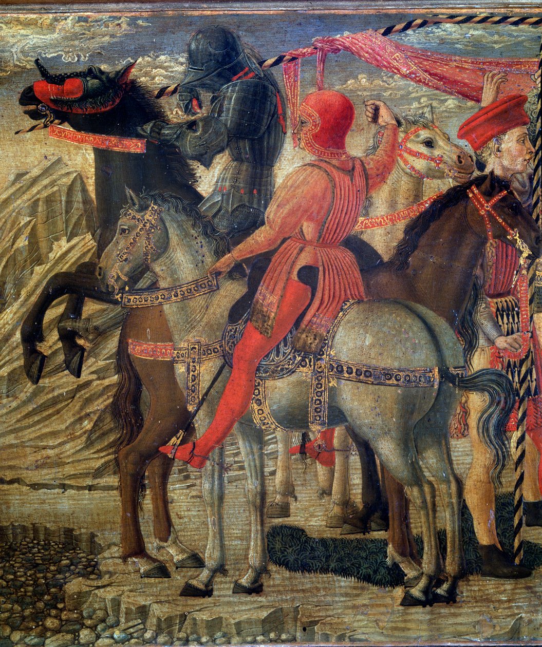 Episódios da Vida de São Nicolau de Bari (São Nicolau de Myra) - Predelle - Detalhe - Pintura de Giovanni di Francesco (ca. 1428-1459) Florença do século XV Casa Buonarroti de Giovanni di Francesco del Cervelliera