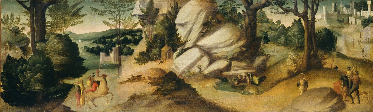 Cenas de uma lenda, provavelmente c. 15151520. de Giovanni di Lorenzo Larciani
